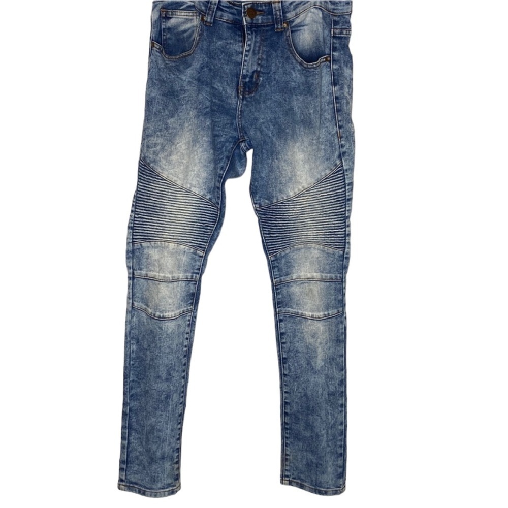 Phat Farm Ribbed Light Wash Denim Jeans Tall